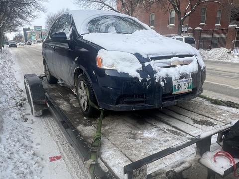 CashFor Cars | Junk Car Removal of a Chevrolet Aveo for Scrap Metal Recycling